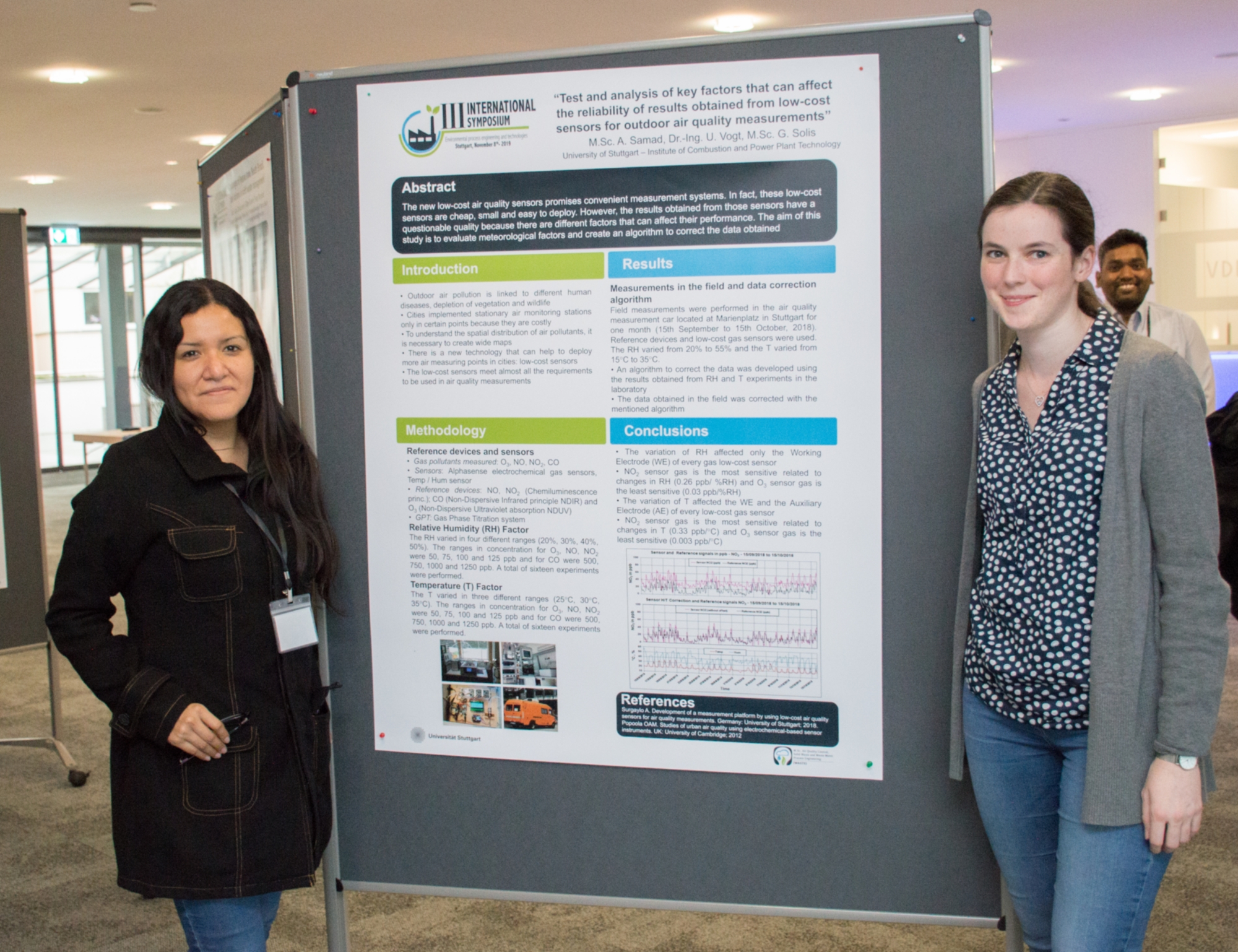 Grecia Solís and Katharina Wolf at International Symposium